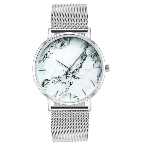 Fashion Rose Gold Mesh Band Creative Marble Female Wrist Watch Luxury Women Quartz Watches Gifts Relogio Feminino Ladies Clock