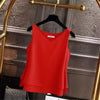 2020 Fashion Brand Women's blouse Tops Summer sleeveless Chiffon shirt Solid V-neck Casual blouse Plus Size 5XL Loose Female Top
