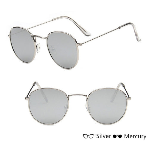 LeonLion 2019 Classic Small Frame Round Sunglasses Women/Men Brand Designer Alloy Mirror Sun Glasses Vintage Modis Oculos