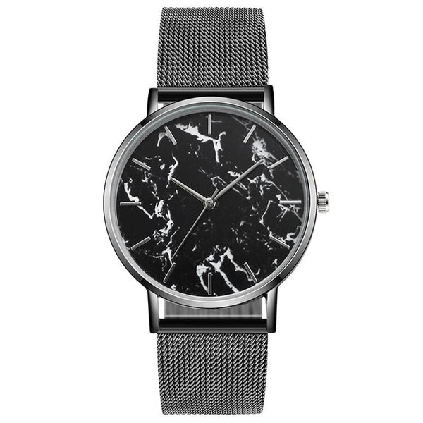 Fashion Rose Gold Mesh Band Creative Marble Female Wrist Watch Luxury Women Quartz Watches Gifts Relogio Feminino Ladies Clock