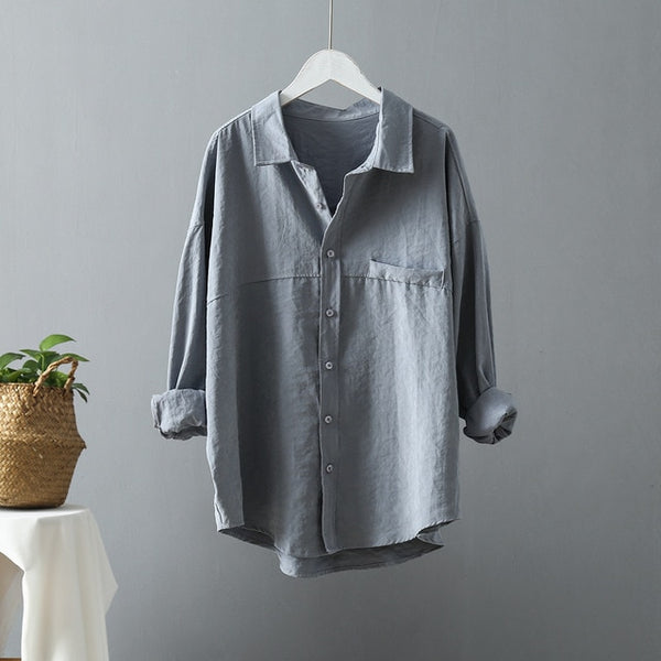 Women Blouses 2020 Fashion Long Sleeve Turn Down Collar Office Shirt Casual Tops Leisure Blouse Shirt Plus Size Blusas Femininas