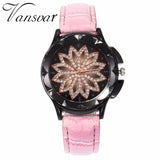 Fashion Women Rose Gold Flower Rhinestone Watch Luxury Casual Female Quartz Watch Relogio Feminino Drop Shipping