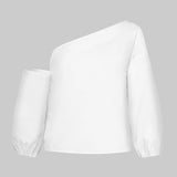2020 Celmia Women Fashion Long Sleeve Shirts Plus Size Solid Cold Shoulder Blouses Casual Loose Tops Ladies Elegant Work Blusas