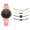 Watch Set Women 5pcs Woman Quartz Wristwatch Leather Ladies Bracelet Luxury Watch Casual Relogio Femenino Gift For Girlfriend