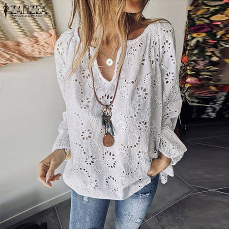 Women's Shirt Plus Size 5XL Tops Birds Printed Single Breasted Female Shirts 2020 Spring Summer Loose Casual Ladies Fashion Top